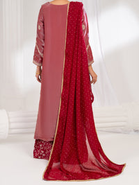 Pink Lawa Silk Formal Stitched 3Pc - AL-3PS-LS-633