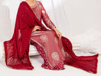 Pink Lawa Silk Formal Stitched 3Pc - AL-3PS-LS-633