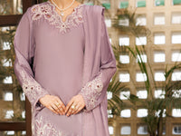 Light Purple Taffeta Silk Formal 3Pc Stitched - AL-3PS-LS-634