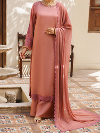Light Pink Sheesha Silk Formal Stitched 3Pc - AL-3PS-LS-639