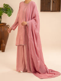 Light Pink Sheesha Silk Formal Stitched 3Pc - AL-3PS-LS-639