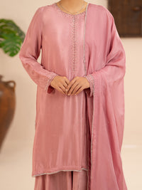 Light Pink Sheesha Silk Formal Stitched 3Pc - AL-3PS-LS-639