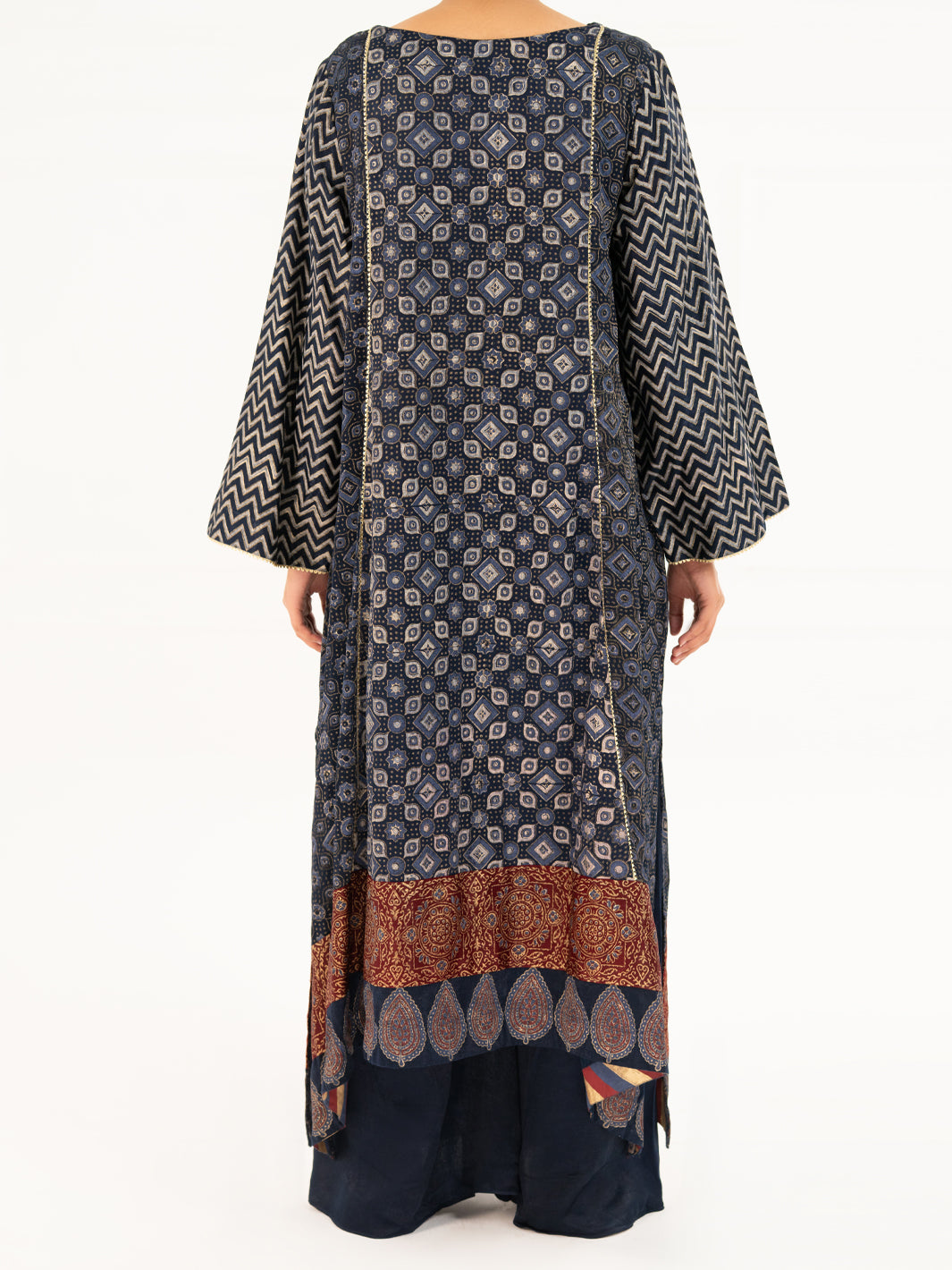 Blue Velvet Formal 2Pc Stitched - AL-LS-LKS-553