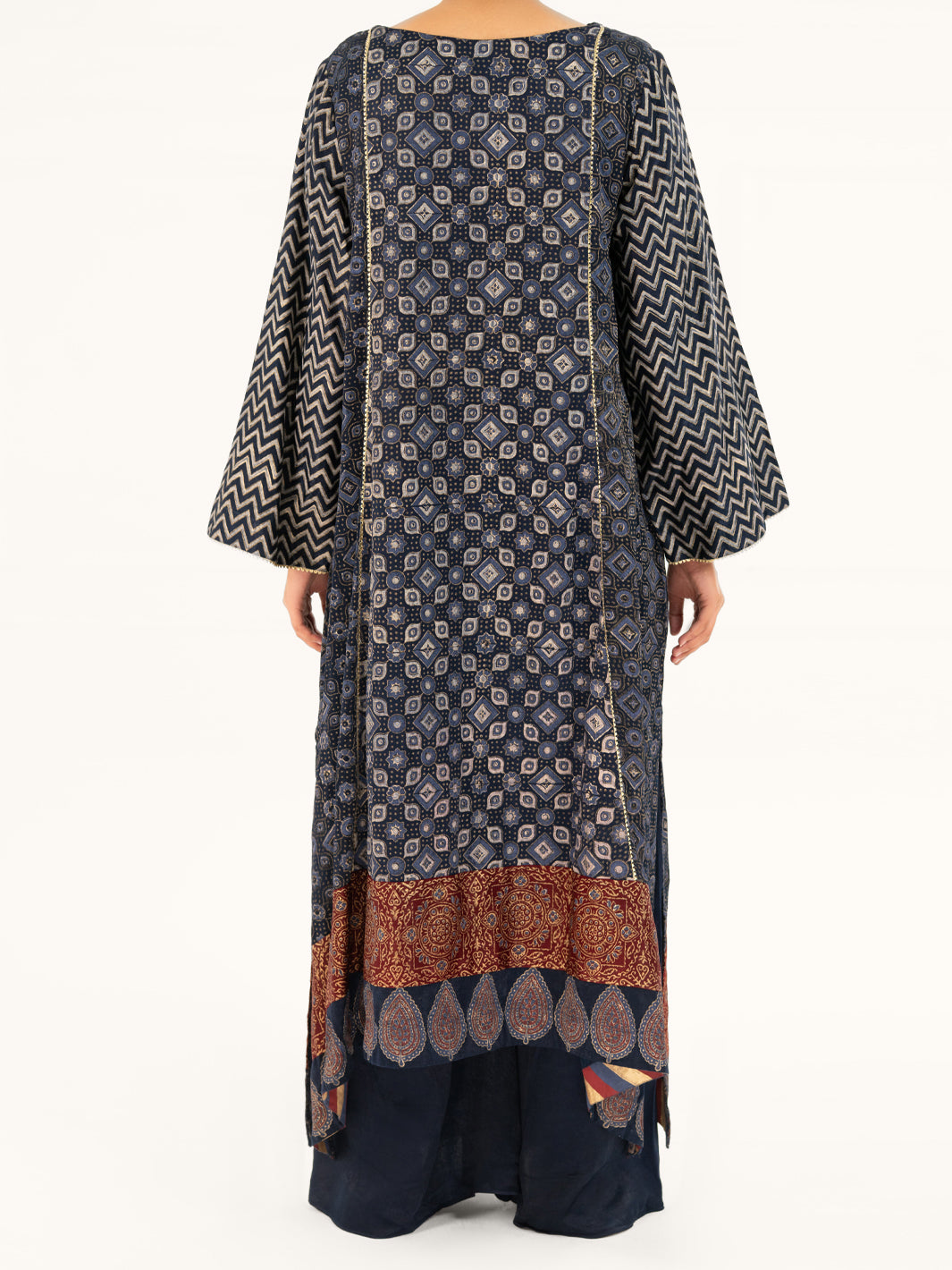 Blue Velvet Formal 2Pc Stitched - AL-LS-LKS-553