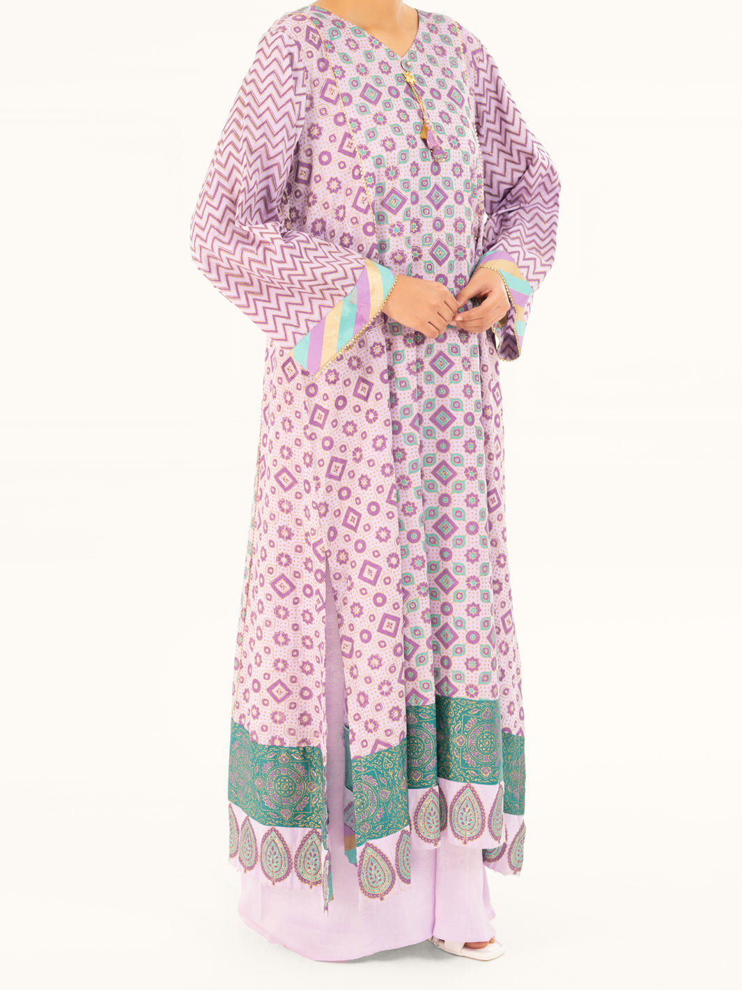 Purple Velvet Formal 2Pc Stitched - AL-LS-LKS-555