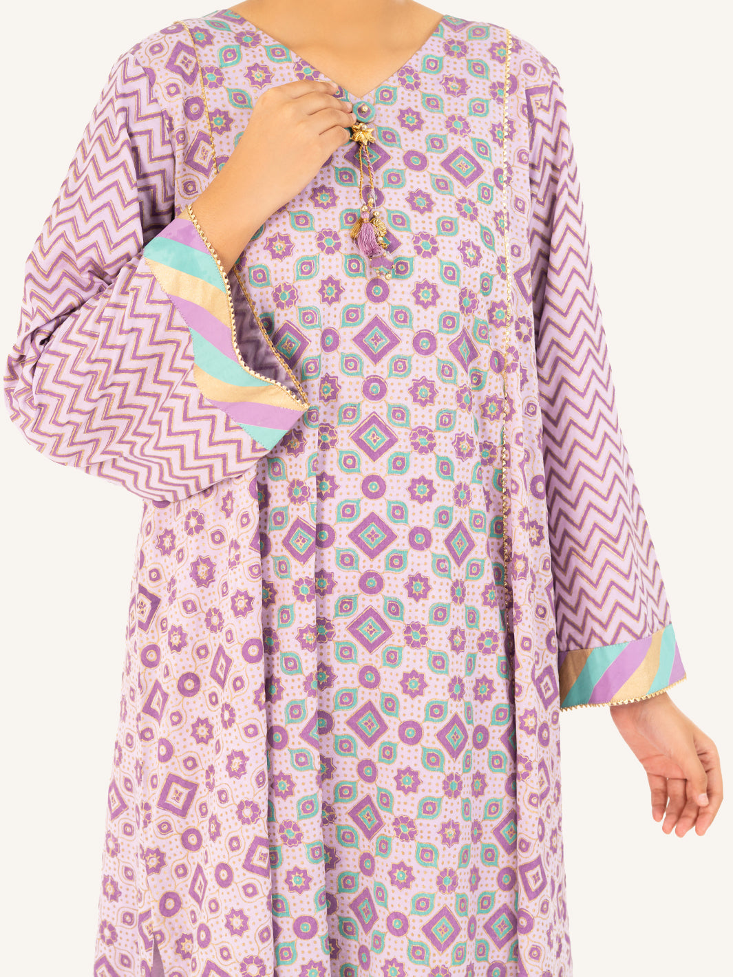 Purple Velvet Formal 2Pc Stitched - AL-LS-LKS-555