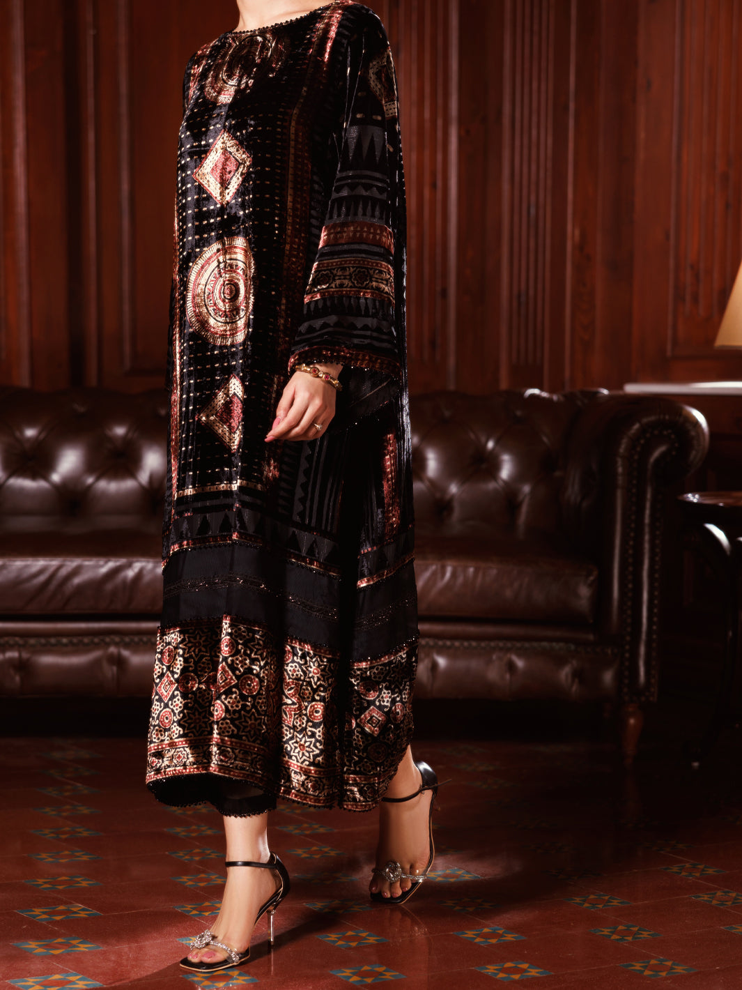 Multicolor Palachi Formal 2Pc Stitched - AL-LS-LKS-558