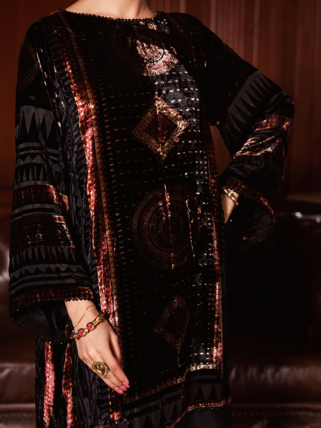 Multicolor Palachi Formal 2Pc Stitched - AL-LS-LKS-558