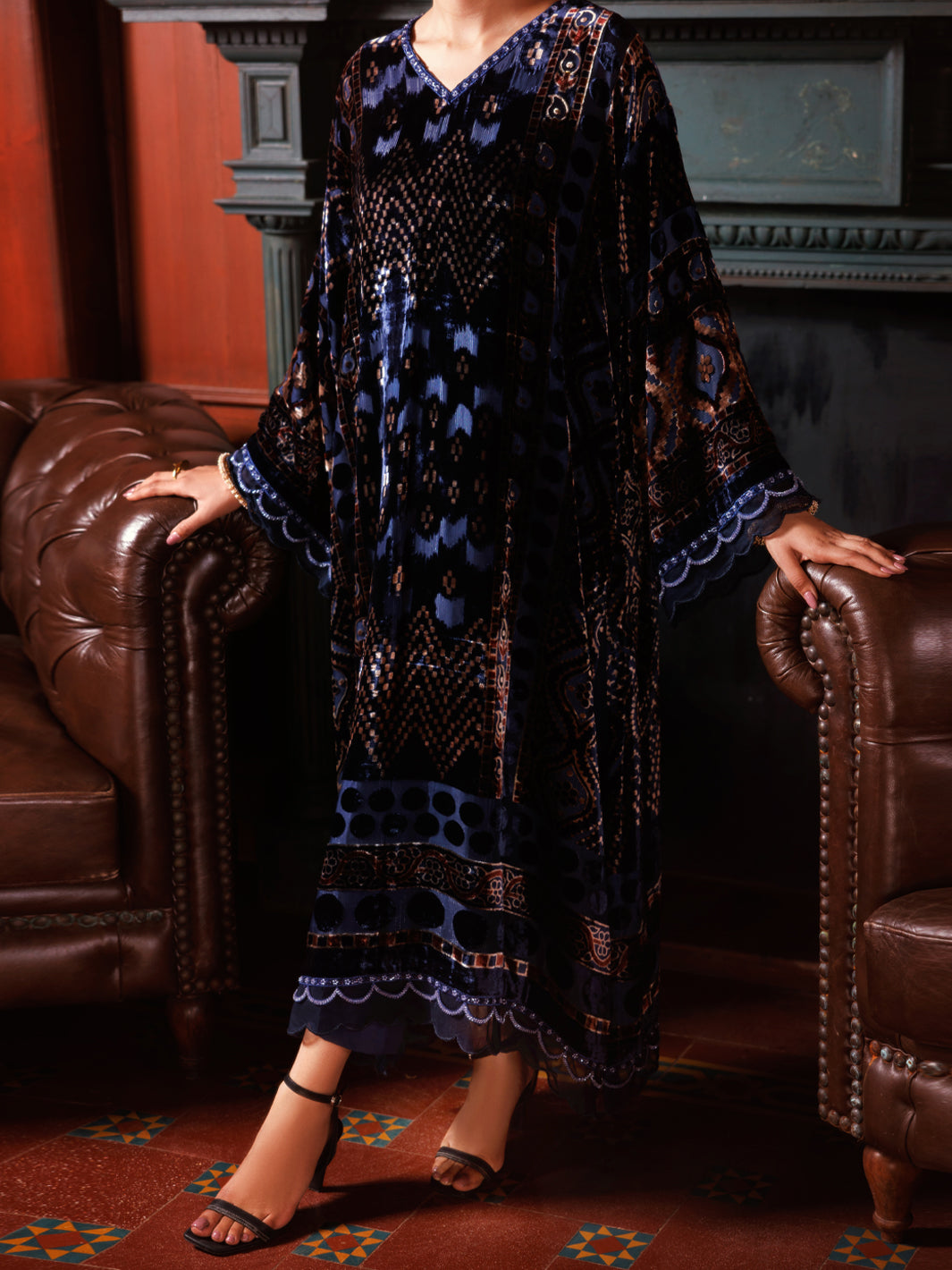 Blue Palachi Formal 2Pc Stitched - AL-LS-LKS-559