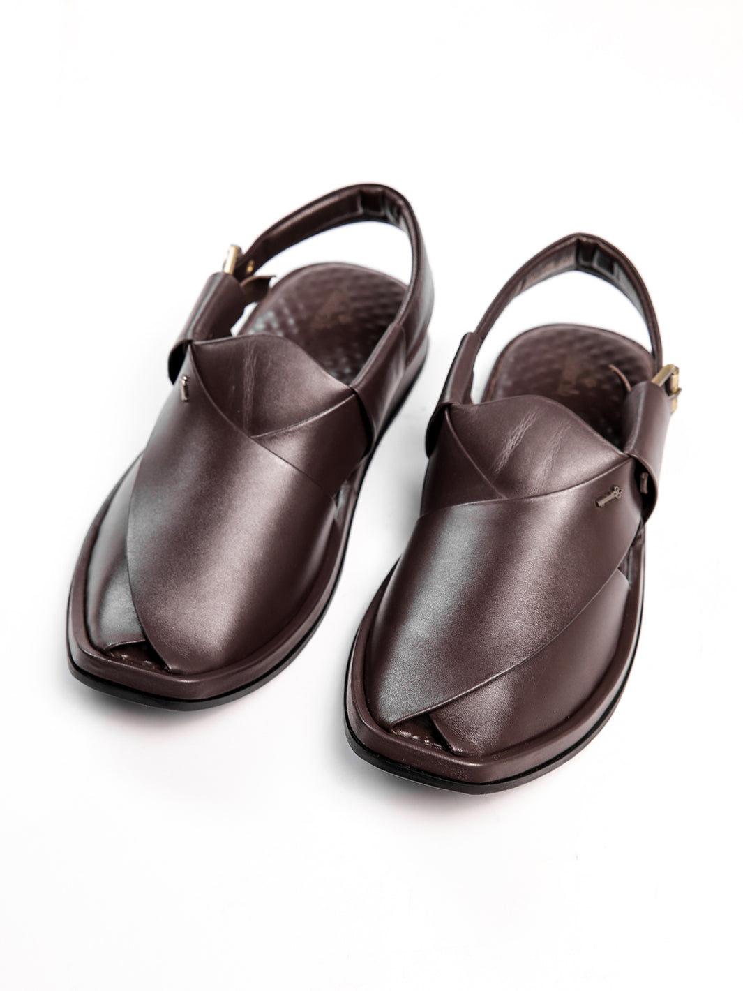 Brown Single Sole Peshawari Sandals - AL-MFW-HC-176