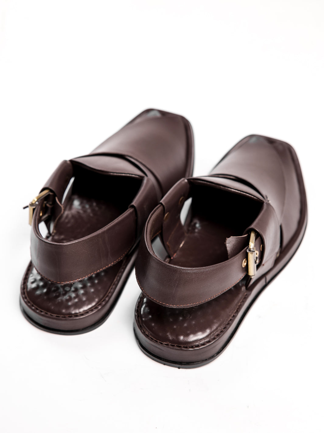 Brown Single Sole Peshawari Sandals - AL-MFW-HC-176