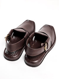 Brown Single Sole Peshawari Sandals - AL-MFW-HC-176