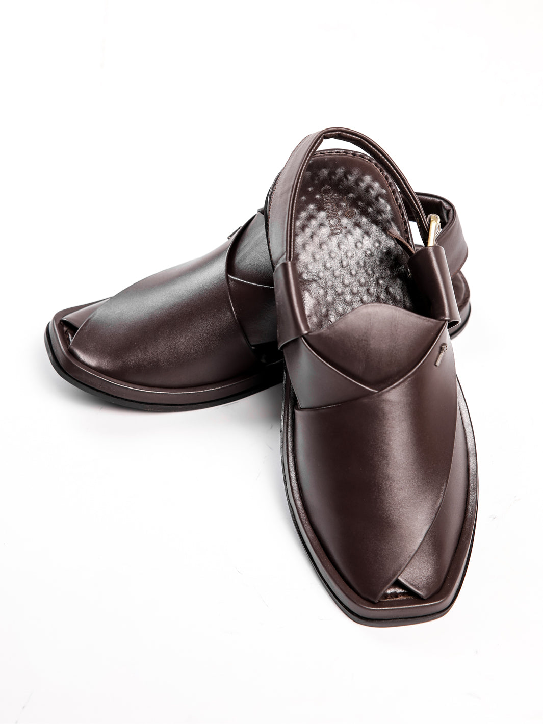 Brown Single Sole Peshawari Sandals - AL-MFW-HC-176