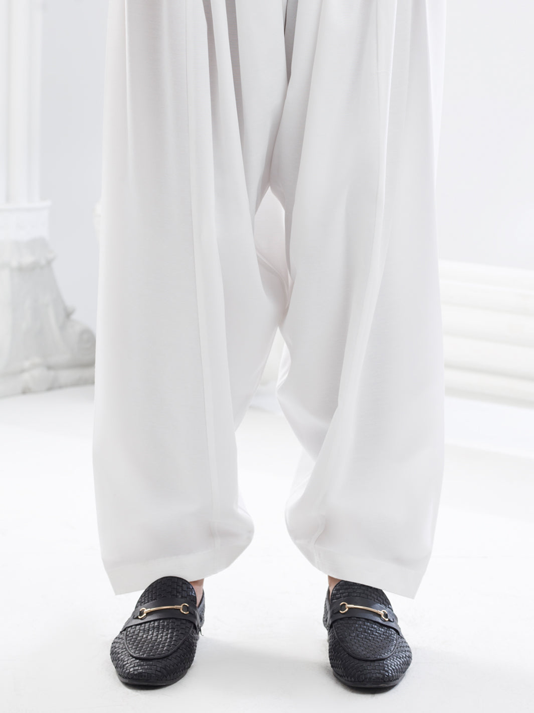 White Blended Shalwar - AL-MS-CS-022