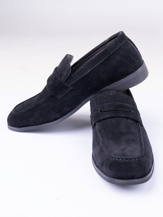 Black Suede Casual Shoes - AL-MSHO-051