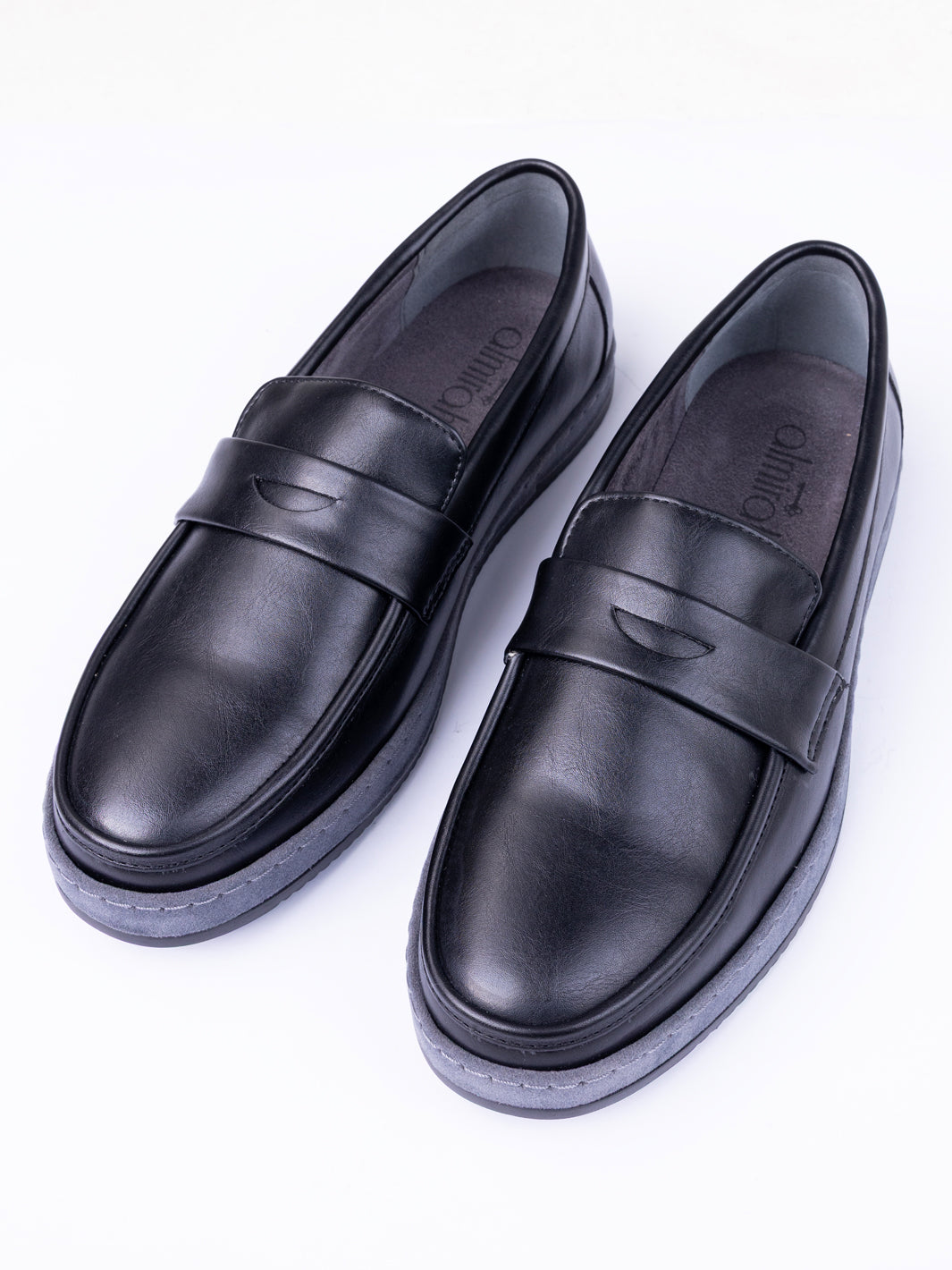 Black Leather Casual Shoes - AL-MSHO-054