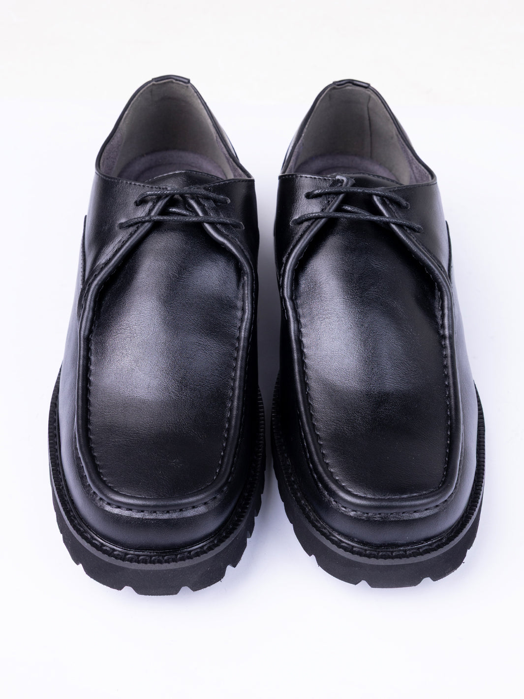 Black Leather Casual Shoes - AL-MSHO-056