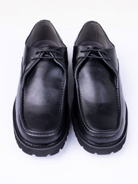 Black Leather Casual Shoes - AL-MSHO-056