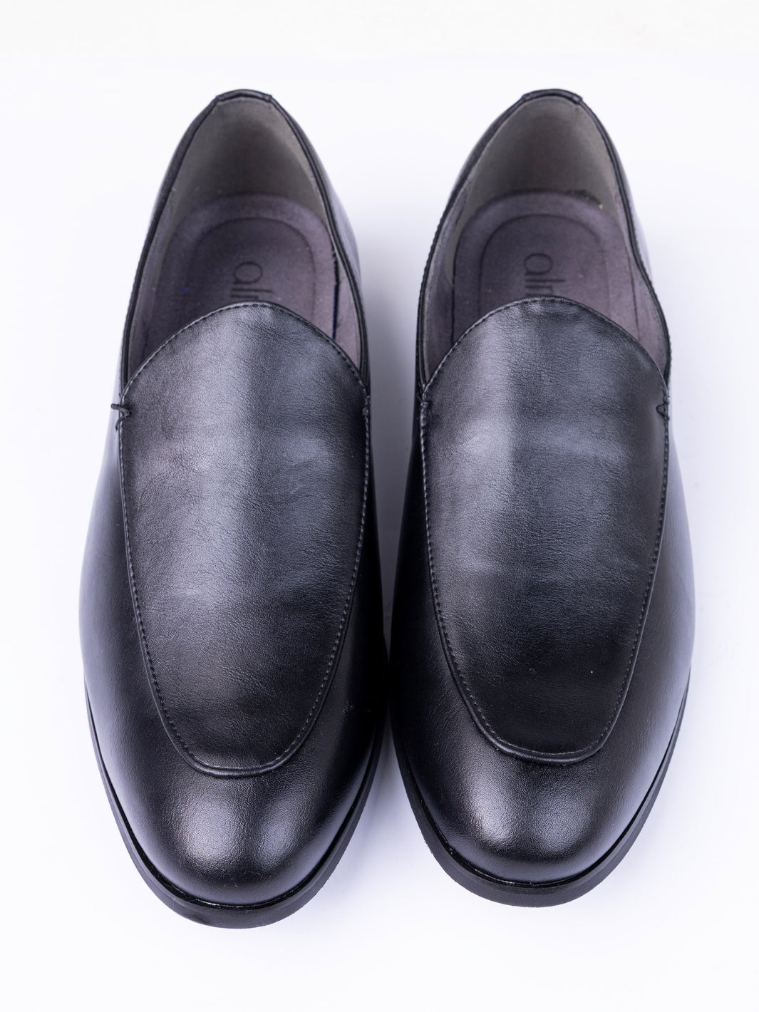 Black Leather Casual Shoes - AL-MSHO-057