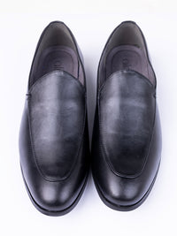 Black Leather Casual Shoes - AL-MSHO-057