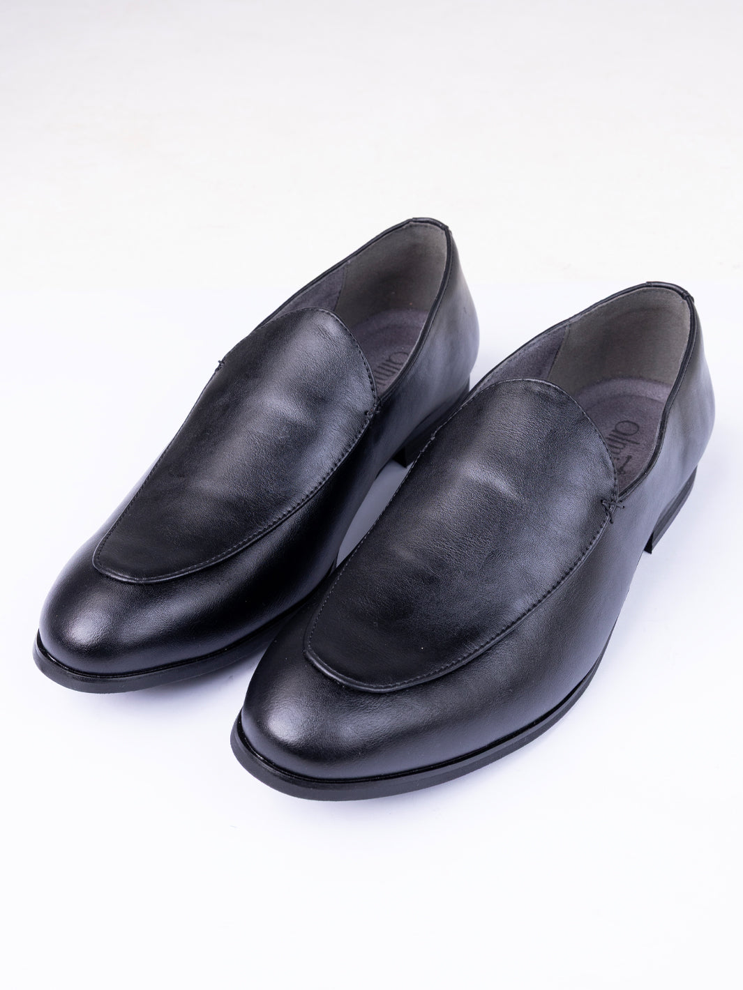 Black Leather Casual Shoes - AL-MSHO-057