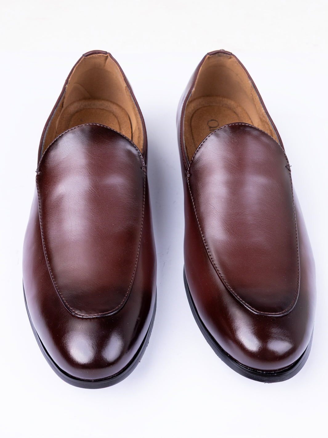 Brown Leather Casual Shoes - AL-MSHO-058
