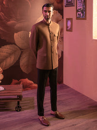 Brown Blended Prince Coat - AL-PCS-049