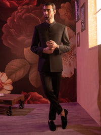 Black Blended Prince Coat - AL-PCS-051