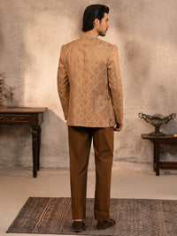 Fawn Embroidered Prince Coat - AL-PCS-068