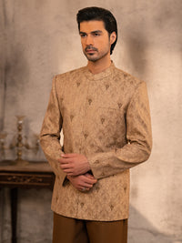Fawn Embroidered Prince Coat - AL-PCS-068
