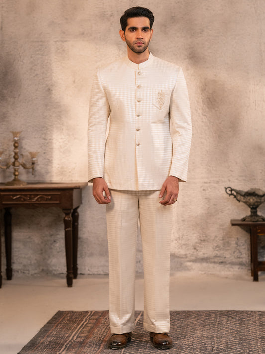 Off White Prince Coat - AL-PCS-069