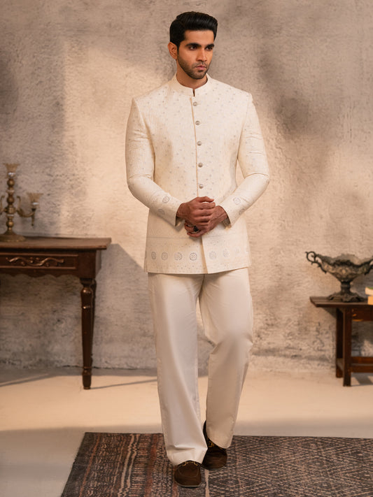 Off White Prince Coat - AL-PCS-075A