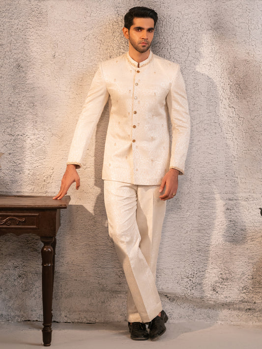 Cream Prince Coat - AL-PCS-076