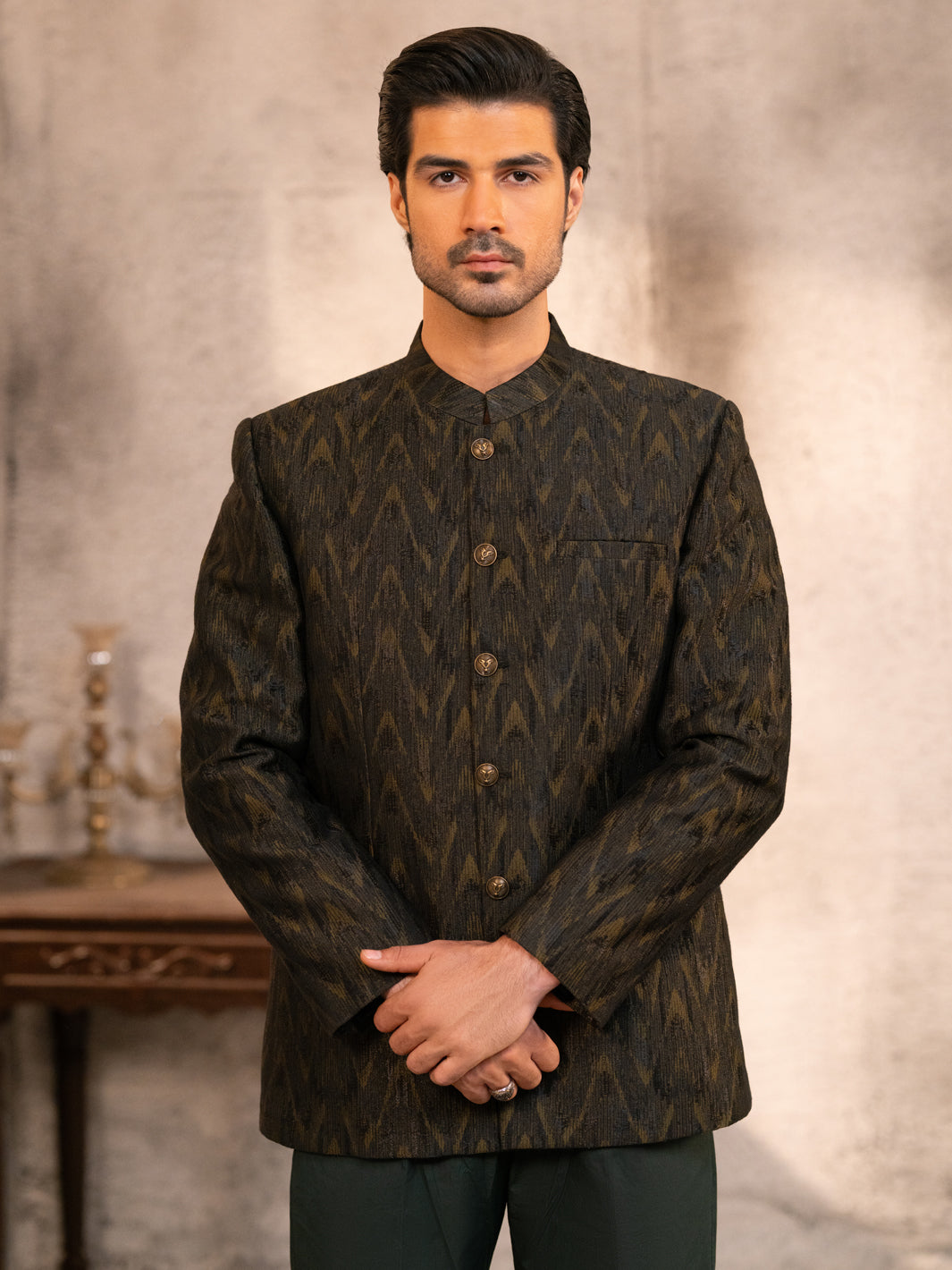 Green Prince Coat - AL-PCS-077