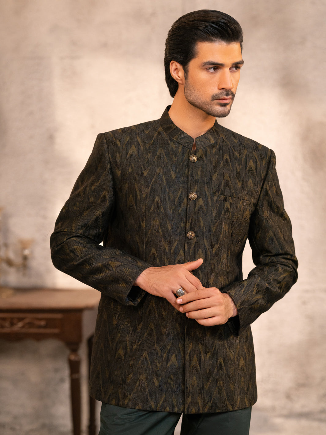 Green Prince Coat - AL-PCS-077