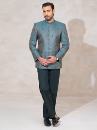 Teal Semi-Formal Prince Coat - AL-PCS-079