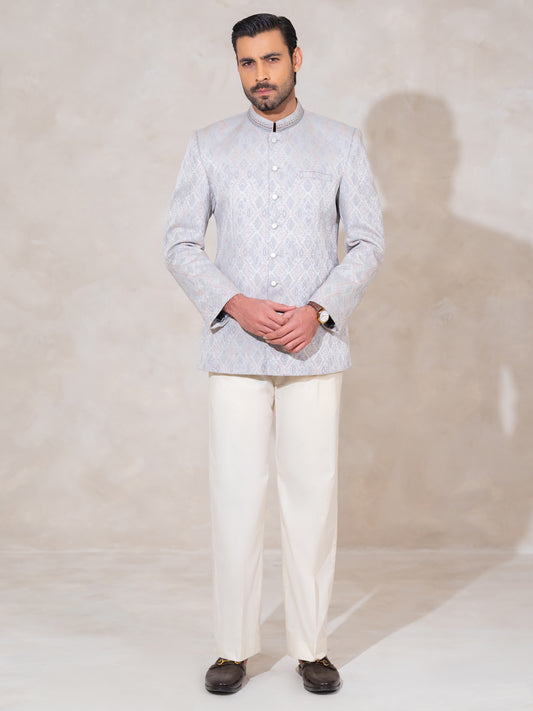 Grey Semi-Formal Prince Coat - AL-PCS-080