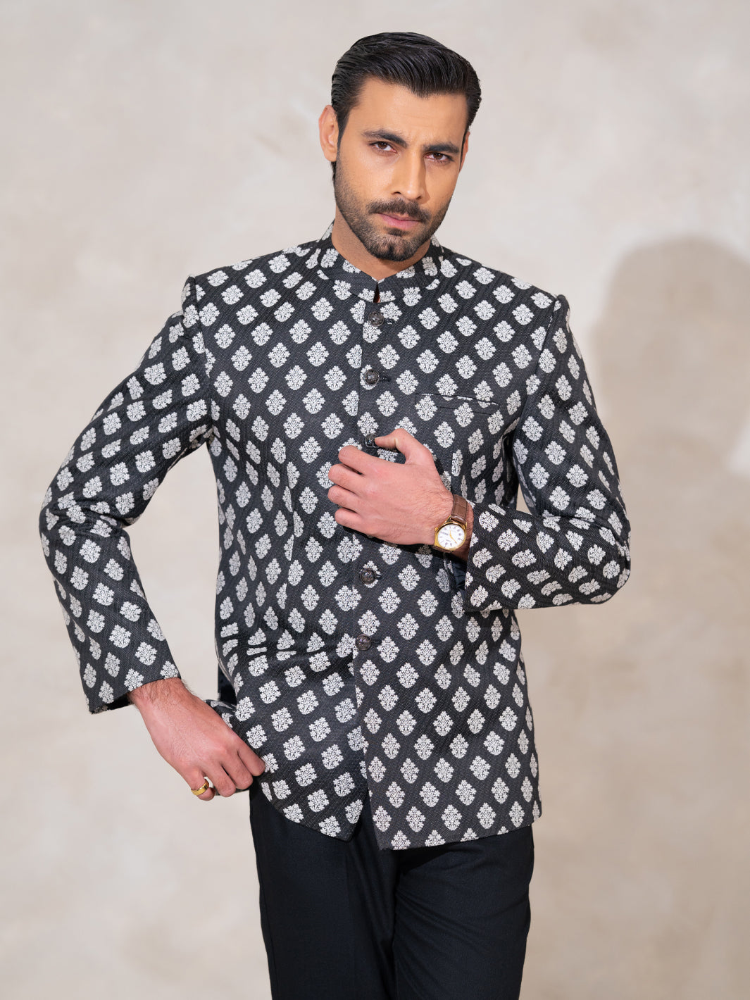 Black Formal Prince Coat - AL-PCS-081