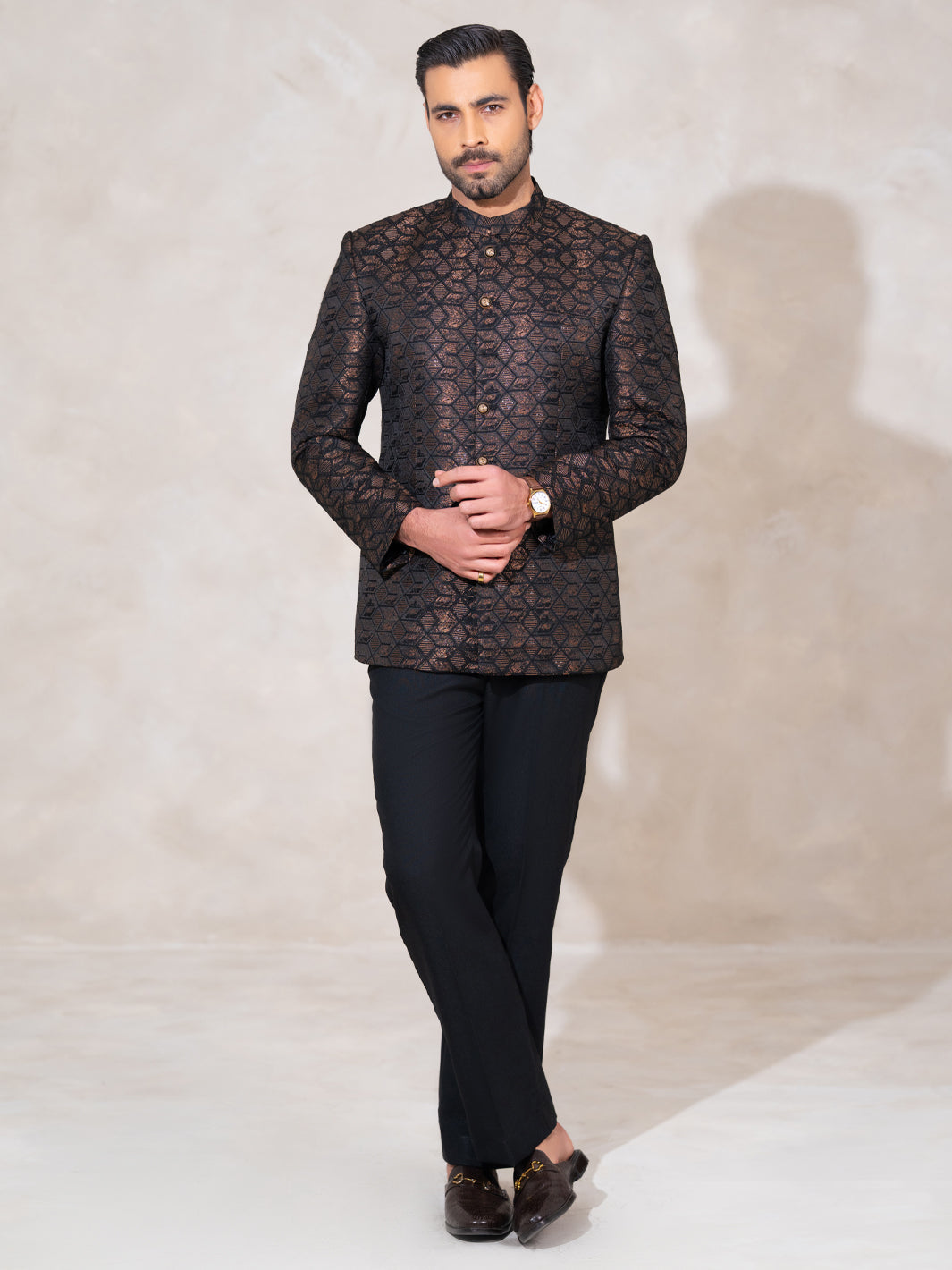 Black Formal Prince Coat  - Men Prince Coat | ALMIRAH