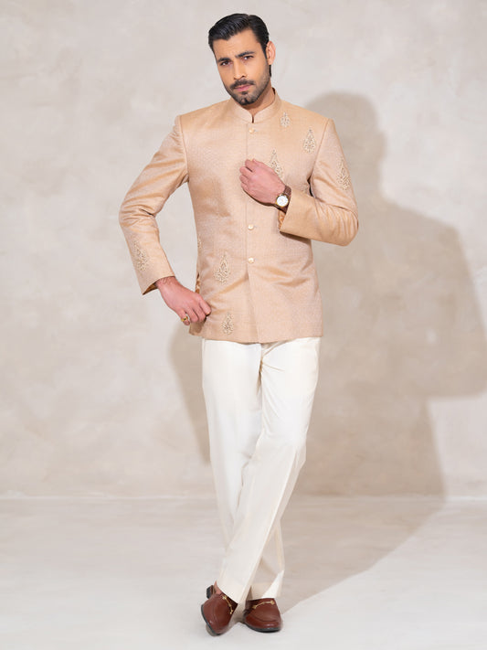 Beige Formal Prince Coat - AL-PCS-083
