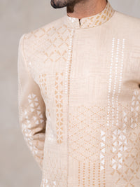 Beige Formal Prince Coat - AL-PCS-084