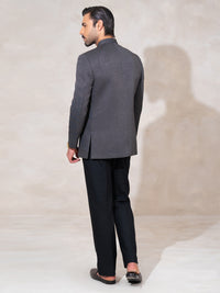 Charcoal Grey Formal Prince Coat - AL-PCS-086