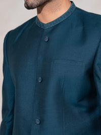 Teal Formal Prince Coat - AL-PCS-093