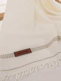 White Woolen Shawl For Men - AL-SH-008