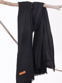 Black Blended Shawl For Men - AL-SH-013