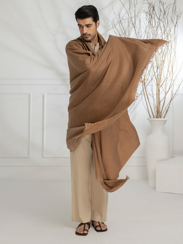 Light Brown Blended Shawl - AL-SH-025