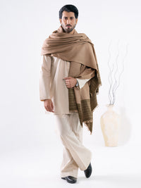 Brown Casual Shawl - AL-SH-038