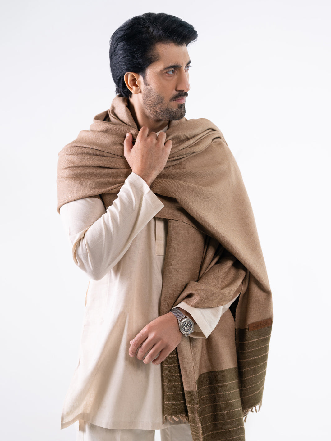 Brown Casual Shawl - AL-SH-038