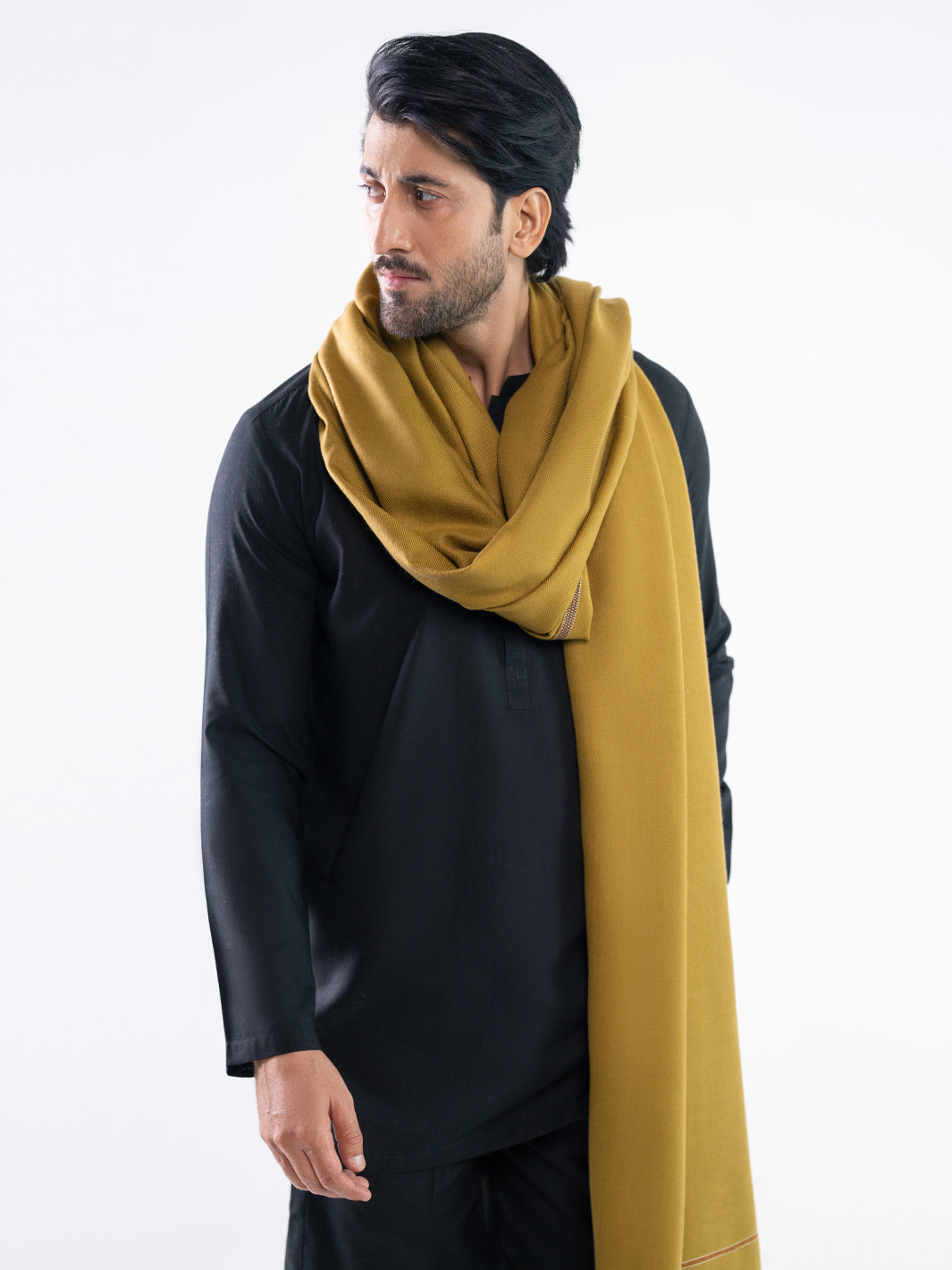 Olive Green Casual Shawl - AL-SH-046