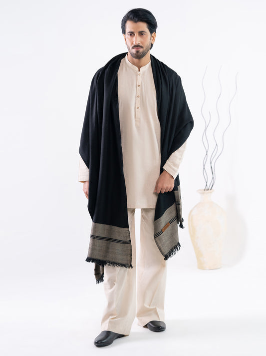 Black Casual Shawl - AL-SH-048